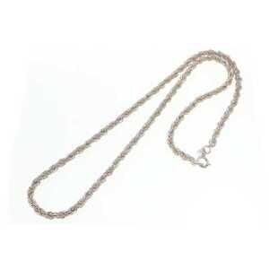 Tiffany Co twisted rope chain necklace sterling silver yellow gold accessory